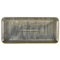 Click for a bigger picture.Terra Porcelain Matt Grey Narrow Rectangular Platter 31 x 14cm