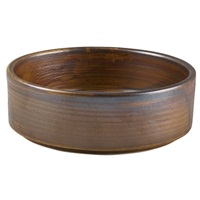 Click for a bigger picture.Terra Porcelain Rustic Copper Presentation Bowl 13cm