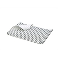 Click for a bigger picture.Greaseproof Paper Black Gingham Print 25 x 20cm