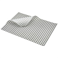 Click for a bigger picture.Greaseproof Paper Black Gingham Print 35 x 25cm