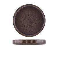 Click for a bigger picture.Terra Porcelain Black Fluted Presentation Plate 20.5cm