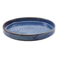 Click for a bigger picture.Terra Porcelain Aqua Blue Presentation Plate 26cm