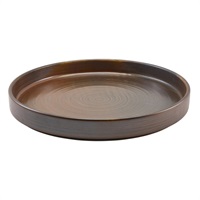 Click for a bigger picture.Terra Porcelain Rustic Copper Presentation Plate 26cm