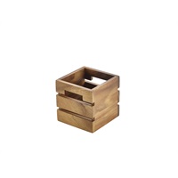 Click for a bigger picture.Genware Acacia Wood Box/ Riser 12cm