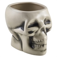 Click for a bigger picture.Genware White Skull Tiki Mug 40cl/ 14oz