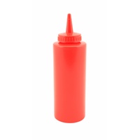 Click for a bigger picture.Genware Squeeze Bottle Red 12oz/35cl
