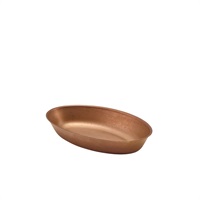 Click for a bigger picture.GenWare Copper Vintage Steel Oval Dish 17.5 x 11cm