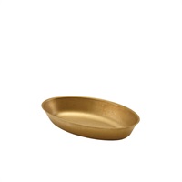 Click for a bigger picture.GenWare Gold Vintage Steel Oval Dish 17.5 x 11cm