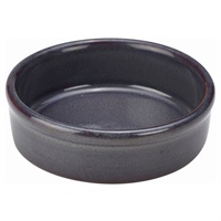 Click for a bigger picture.Rustic Stoneware Blue Tapas Dish 10cm