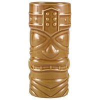 Click for a bigger picture.Genware Brown Tiki Mug 40cl/ 14oz