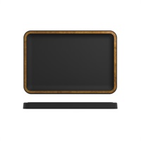 Click for a bigger picture.Copper/Black Utah Melamine Tray 34 x 23cm