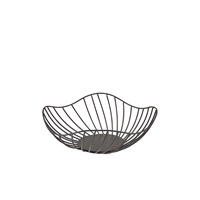 Click for a bigger picture.GenWare Lotus Leaf Black Wire Basket 28.5 x 10cm