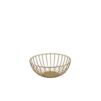Click for a bigger picture.GenWare Round Gold Wire Basket 20 x 8cm