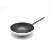 Click for a bigger picture.Non Stick Teflon Aluminium Flat Base Wok 30cm