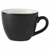 Genware Porcelain Black Bowl Shaped Cup 9cl/ 3oz
