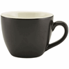 Click here for more details of the Genware Porcelain Matt Black Bowl Shaped Cup 9cl/ 3oz