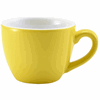 Click here for more details of the Genware Porcelain Yellow Bowl Shaped Cup 9cl/ 3oz