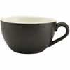 Click here for more details of the Genware Porcelain Matt Black Bowl Shaped Cup 17.5cl/ 6oz