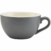 Genware Porcelain Matt Grey Bowl Shaped Cup 17.5cl/6oz