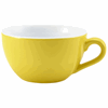 Genware Porcelain Yellow Bowl Shaped Cup 17.5cl/6oz