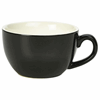 Genware Porcelain Black Bowl Shaped Cup 25cl/ 8.75oz