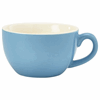 Click here for more details of the Genware Porcelain Blue Bowl Shaped Cup 25cl/8.75oz