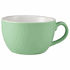 Click here for more details of the Genware Porcelain Green Bowl Shaped Cup 25cl/ 8.75oz