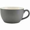 Click here for more details of the Genware Porcelain Matt Grey Bowl Shaped Cup 25cl/8.75oz