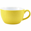 Click here for more details of the Genware Porcelain Yellow Bowl Shaped Cup 25cl/ 8.75oz