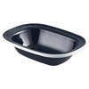 Enamel Pie Dish Black with White Rim 16cm