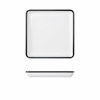 Click here for more details of the Black/ White Melamine Athens Square Tray 25cm