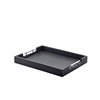 Click here for more details of the GenWare Solid Black Butlers Tray with Metal Handles 50 x 39.5cm