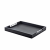 Click here for more details of the GenWare Solid Black Butlers Tray with Metal Handles 54.5 x 44cm