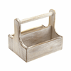 Medium White Wooden Table Caddy