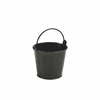 Galvanised Steel Serving Bucket 10cm Dia Black