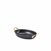 GenWare Black Vintage Steel Oval Dish 18.5 x 13.5cm